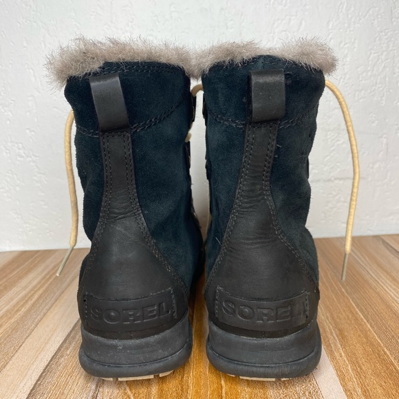 Sorel Explorer Joan Boots Women’s Black Suede Leather Lace Up Waterproof Size 9 - Picture 7 of 16